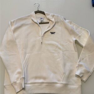 Reebok Men's White Zip-Up Sweater